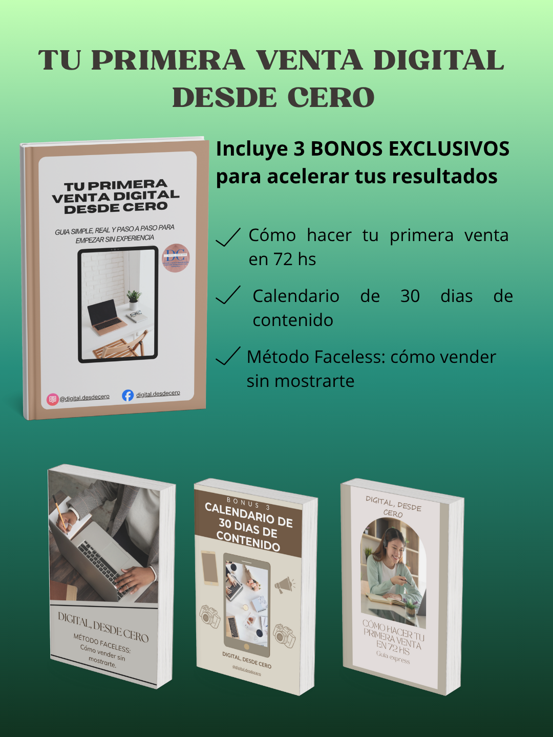 Tu primera venta digital desde cero + 3 BONOS IMPERDIBLES
